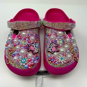 Customized bedazzled women and children crocs